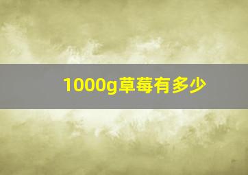 1000g草莓有多少