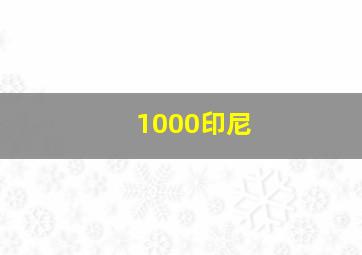 1000印尼