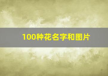 100种花名字和图片