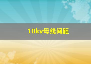 10kv母线间距