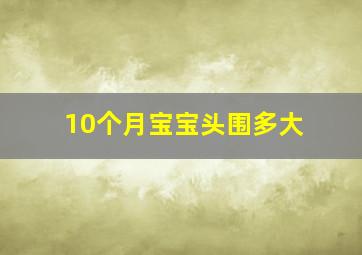 10个月宝宝头围多大