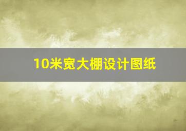 10米宽大棚设计图纸