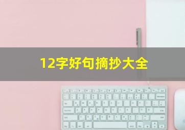 12字好句摘抄大全