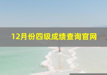 12月份四级成绩查询官网