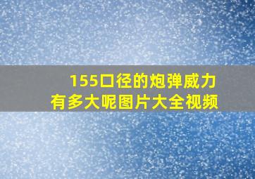 155口径的炮弹威力有多大呢图片大全视频