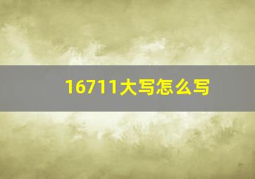 16711大写怎么写