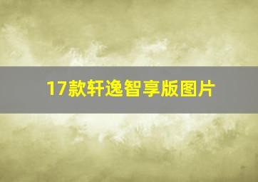 17款轩逸智享版图片