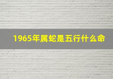 1965年属蛇是五行什么命