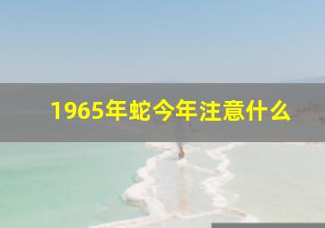 1965年蛇今年注意什么