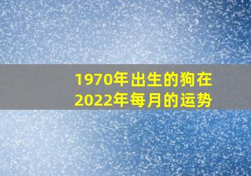 1970年出生的狗在2022年每月的运势