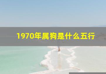 1970年属狗是什么五行