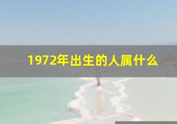 1972年出生的人属什么