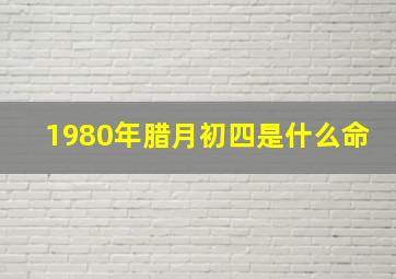 1980年腊月初四是什么命