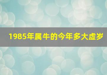 1985年属牛的今年多大虚岁