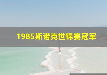 1985斯诺克世锦赛冠军