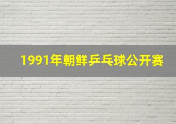 1991年朝鲜乒乓球公开赛