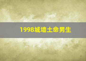 1998城墙土命男生