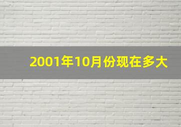 2001年10月份现在多大