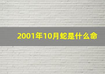 2001年10月蛇是什么命