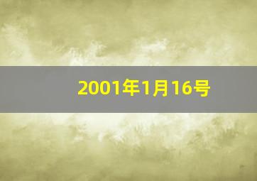 2001年1月16号