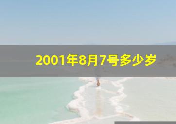 2001年8月7号多少岁