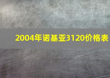 2004年诺基亚3120价格表