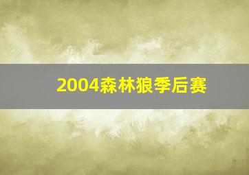 2004森林狼季后赛