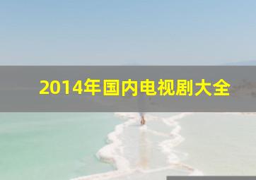 2014年国内电视剧大全