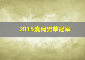 2015澳网男单冠军