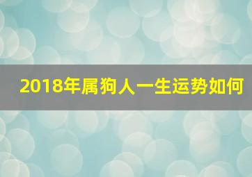 2018年属狗人一生运势如何