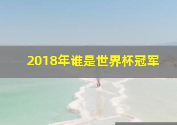 2018年谁是世界杯冠军