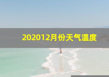 202012月份天气温度