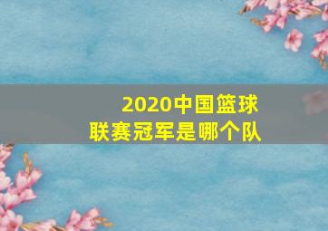 2020中国篮球联赛冠军是哪个队