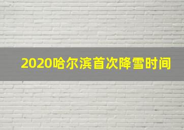 2020哈尔滨首次降雪时间