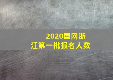 2020国网浙江第一批报名人数