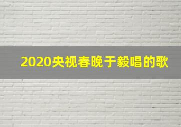 2020央视春晚于毅唱的歌