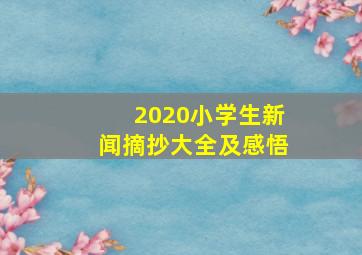 2020小学生新闻摘抄大全及感悟