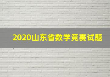 2020山东省数学竞赛试题