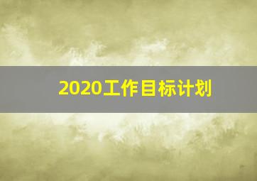 2020工作目标计划