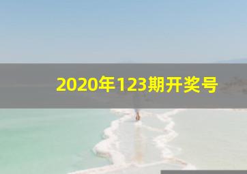 2020年123期开奖号