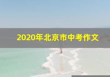 2020年北京市中考作文