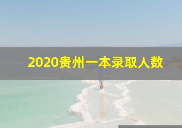 2020贵州一本录取人数