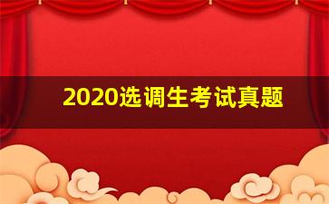 2020选调生考试真题