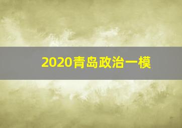 2020青岛政治一模