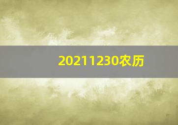 20211230农历