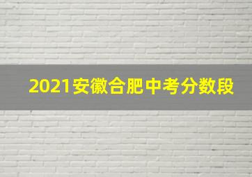 2021安徽合肥中考分数段