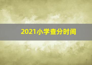 2021小学查分时间