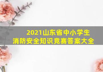 2021山东省中小学生消防安全知识竞赛答案大全