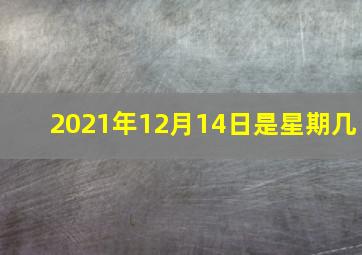 2021年12月14日是星期几