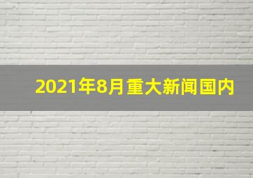 2021年8月重大新闻国内